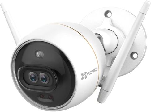EZVIZ Outdoor Security Camera Dual Lens 1080P, Excellent Color Night Vision, Active Light & Siren Alarm with PIR Motion Detection, Weather Proof, Two-way Talk, the First Dual Lens Security Camera(C3X) in Kuwait