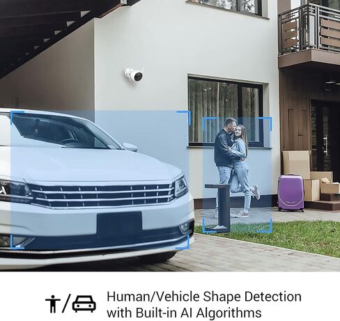 EZVIZ Outdoor Security Camera Dual Lens 1080P, Excellent Color Night Vision, Active Light & Siren Alarm with PIR Motion Detection, Weather Proof, Two-way Talk, the First Dual Lens Security Camera(C3X) in Kuwait