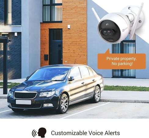EZVIZ Outdoor Security Camera Dual Lens 1080P, Excellent Color Night Vision, Active Light & Siren Alarm with PIR Motion Detection, Weather Proof, Two-way Talk, the First Dual Lens Security Camera(C3X) in Kuwait