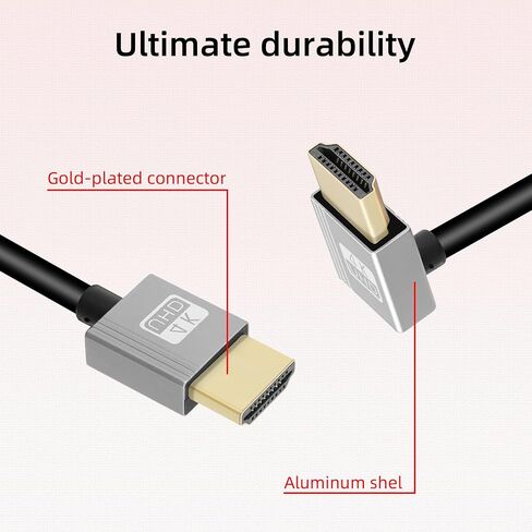 كابل RIIEYOCA 4K قصير HDMI إلى HDMI ملفوف، 18 جيجابت في الثانية عالي السرعة HDMI ذكر إلى سلك ذكر HDMI، 4K HDMI 2.0 يدعم 4K@60 هرتز، متوافق مع الكاميرات وكاميرا الفيديو والشاشة (3FT/0.9M) in Saudi Arabia
