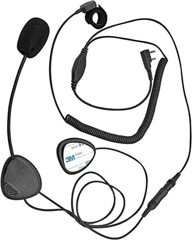 2 Pin Walkie Talkie Helmet Earpiece Kit Open Full Face Motorcycle Helmet Headset with Finger PTT Mic Push to Talk for Baofeng UV-5R UV-82 UV-82hp BF-888s ar-152 Kenwood Two Way Radio (Triangle) in Saudi Arabia