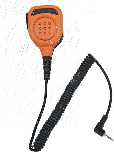 2.5mm Ptt Speaker Mic Shoulder Lapel Microphone for Motorola Talkabout Walkie Talkie mh230r fr60 mr350r t470 t380 t100 t200tp t260tp t2xx t460 t600 h2o t605 t7100 t472 t800 t6530 (Orange) in Saudi Arabia