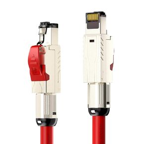 AMPCOM 3.3ft/1m Cat8 Ethernet Cable(Black) S/FTP 22AWG Screened Solid Cable 2000Mhz(2Ghz) up to 40Gbps with Gold Plated RJ45 Connector for Gaming, Playstation, TV, Xbox, Switch, Router