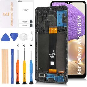 A32 5G OEM LCD Display +Frame for Samsung Galaxy A32 5G SM-A326B/DS 6.5" LCD Screen Display Replacement Touch Digitizer Assembly Kit Pantalla para a326br a236u a236w a236k