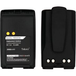 2-Pack Replacement Battery Motorola PMNN4534A for Motorola Mag One A8 Series Two Way Radio,Li-ion Battery 7.4V 2600mAh