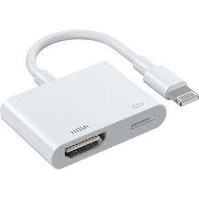 [Apple MFi Certified] Apple Lightning to HDMI Adapter, 1080P Lightning to Digital AV Adapter 4K Video & Audio Sync Screen Converter for iPhone 14 13 12 11 XS XR X 8 7 iPad to HD TV Projector Monitor in Kuwait