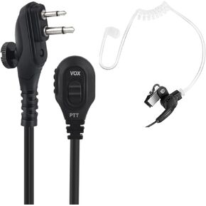 Undercover Earpiece with Microphone Radio-eam12 Ptt Mic VOX Acousitc Ear Piece Walkie Talkie Headset for Hyt Hytera 2 Pin BD402i BD502i BD612i BD 500 510 550 610(Replace for EAM12)
