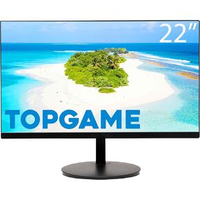 22 Inch Monitor Full HD IPS 1920 x 1080p Monitor, 75Hz Free-Sync with HDMI, VGA, Borderless, 100 x 100 mm VESA Compatible, 99% sRGB Gamut, Black