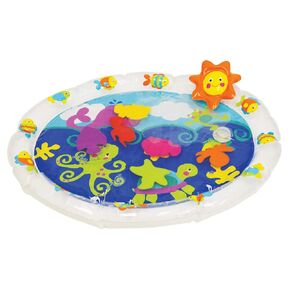 Kidoozie Pat 'n Laugh Water Mat for Infants and Toddlers Ages 3-18 Months; Encourage Tummy Time with 6 Fun Floating Sea Friends to Discover (Pack of 3)