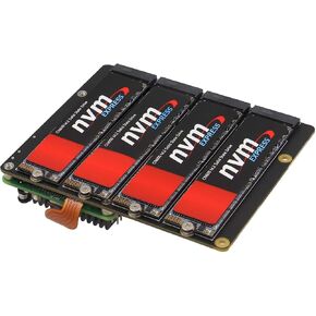 Geekworm X1011 PCIe إلى Quad M.2 Key-M NVMe SSD HAT لوحة محيطية لـ Raspberry Pi 5 (M.2 2230/2242/2260/2280 SSD مدعوم) in Kuwait