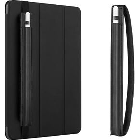 takyu Pencil Holder Compatible for Apple Pencil 2nd Generation, Detachable Elastic Apple Pencil 2nd Gen Leather Sleeve Pocket Pouch-Black