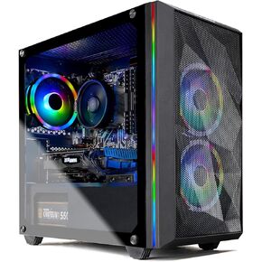 كمبيوتر ألعاب Skytech Gaming Eclipse، Intel i7 14900K 3.2 جيجا هرتز، RTX 4090، 1 تيرابايت NVME Gen4، 32 جيجابايت DDR5 RAM RGB، 1200 واط Gold ATX 3.0 PSU Wi-Fi، Win 11 Home، لوحة مفاتيح RGB وماوس RGB متضمن in Kuwait