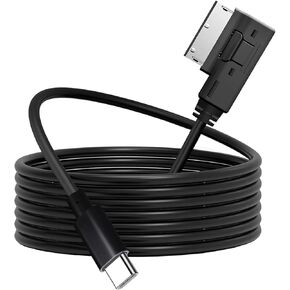 USB C to AMI MMI Aux Cable for Apple iPhone 15 Compatible with Audi A3/A4/A5/A6/A7/A8/S4/S6/S8/Q5/Q7/R8/TT, USB-C to Car Aux Interface Dongle Compatible for VW CC Magotan (3.3FT)