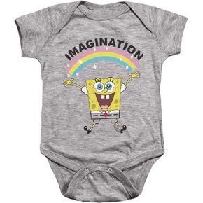 Popfunk Spongebob Simple Imagination Infant Baby Boys & Girls Onesie Snapsuit
