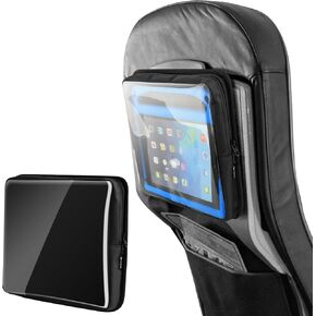 Travel Essentials Tablet Holder for Kids Baby, Air Plane Back Seat Tray Mount Hanger Case, Inflight Organizer Bag with TPU Touch-Screen Compatible with Phone iPad Kindle Tablets Up to 11"