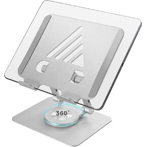 حامل الكمبيوتر اللوحي للمكتب، حامل شاشة قابل للتعديل مع قاعدة دوارة 360 درجة، حامل حامل الكمبيوتر اللوحي المحمول لجهاز iPad Pro، Galaxy Tab، الهاتف المحمول (أسود) in Kuwait