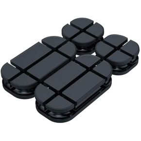 4 Pack Cable Organizer, Black, Ideal for Cable Management, Super Cord Holder with [3M Improved Adhesive], No Residue When Removed, 2 Sizes nightstand Organizer.