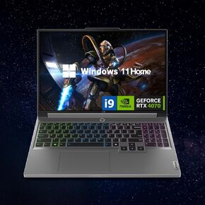 Lenovo Newest Legion 16" QHD+ i9 RTX 4070 Gaming Laptop, 16" QHD+ (2560 x 1600) 165 Hz, Intel i9-14900HX, NVIDIA GeForce RTX 4070, 32GB RAM, 1TB SSD, RGB Backlit Keyboard, Windows 11 Home, Grey