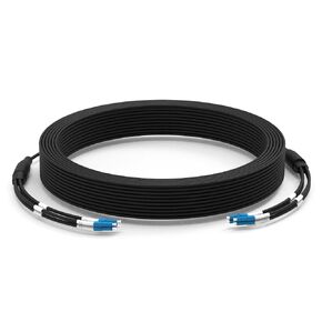 328feet 100m LC to LC Outdoor Armored 4 core 9/125 OS1 OS2 LSZGH SM Fiber Optic Cable Jumper Optical Patch Cord Single-Mode 328ft LC-LC Fiber Patch Cable