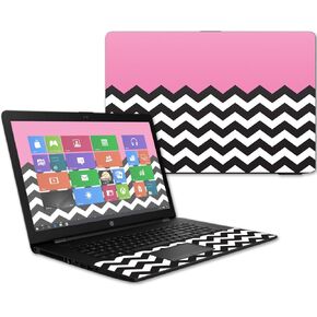 MightySkins Skin Compatible with HP 17t Laptop 17.3" (2017) - Pink Chevron | Protective, Durable, and Unique Vinyl Decal wrap Cover | Easy to Apply, Remove, and Change Styles | Made in The USA