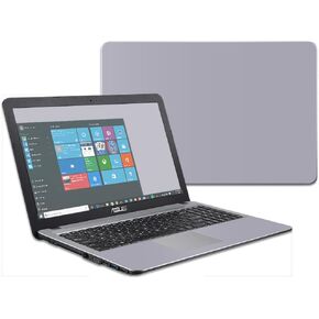 غلاف MightySkins متوافق مع Asus VivoBook X540SA X540LA مقاس 15.6 بوصة غلاف لاصق لاصق بلون رمادي صلب