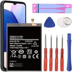 Galaxy A11 Battery, 5000mAh Upgraded 2024 New 0 Cycle Battery Replacement for Samsung Galaxy A11 SM-A115U, SM-A115A HQ-70N/HQ-70T with Professional Replacement Tool Kits