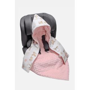 Car Seat Baby Blanket comes with a beautiful Cotton Pacifier Clip perfect to match your Carseat Swaddle Blanket, Infant Car Seat Blanket, Minky Dot Blanket for Baby Car Seat Cover (BEIGE)