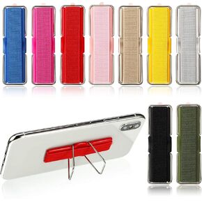 Weewooday 9 Pieces Finger Strap Phone Holders Elastic Phone Strap Stands Phone Handle Grips Elastic Finger Holders Finger Strap Stands for Smartphones, Small Tablets, 9