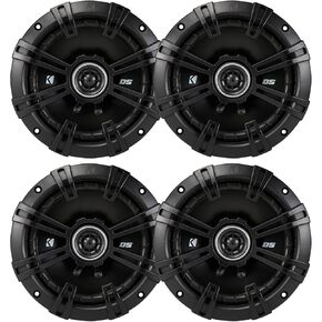 KICKER 6.5" 240 Watt Peak Power 2-Way 4-Ohm Coaxial Car Audio Speakers (Qty 4)