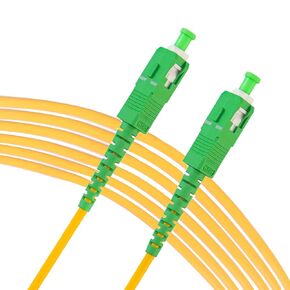 SC/APC-SC/APC Fiber Cable, SC to SC 9/125um Fiber Optic Patch Cable Singlemode Simplex Fiber Optic Jumper Fiber Internet Cable (5M(16.4FT))
