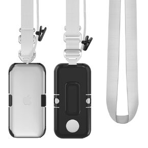 Compatible with Apple Vision Pro,Portable Battery Case Holder with Belt Clip and Cross-Body Strap,Apple VR Vision Pro Battery Protective Cover Accessories(Black)