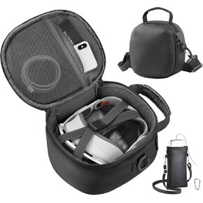 FOREGOER Pouch Designed for Apple Vision Pro Full Protection Portable Travel Case and Storage with Battery Holder - Black…