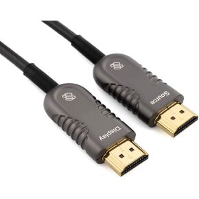 Sewell Light-Link DisplayPort Cable, 50 ft 4K @ 120Hz, 8K @ 60Hz, DP 1.4, HDR, HDCP 2