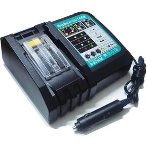 Compatible with Makita DC18SE 18 Volt Li-ion Nickel Metal Hydride Optimum Automotive Charger, Blue Vehicle Charger,The car Battery Charger compailble with Makita 18V Battery