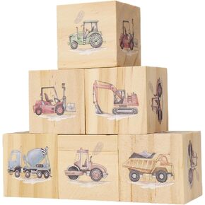 6 Pcs Ocean Animal Nursery Decor Blocks Wooden Shelf Decor for Baby Nursery Room Kids Bedroomm