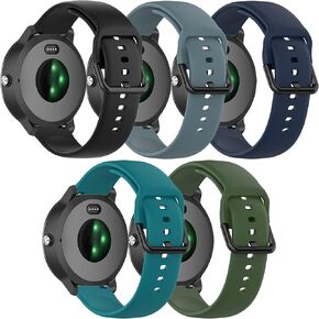 Band for Garmin Vivoactive 3, Soft Silicone Band Replacement for Garmin VivoActive 3/Forerunner 245/Forerunner 645/Venu/Venu sq/Vivomove 3/Vivomove Luxe/Vivomove Style/Vivomove HR Sport Style Watch