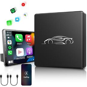 Wireless Carplay Adapter 2024 for IOS, Convert Wired to Wireless CarPlay Dongle, Plug & Play Smart Car Play Adapter, bluetooth carplay adapter for Cars from 2016+ & iOS 10+, Online Update