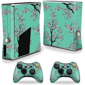 MightySkins Skin Compatible with X-Box 360 Xbox 360 S Console - Cherry Blossom Tree | Protective, Durable, and Unique Vinyl wrap Cover | Easy to Apply, Remove, and Change Styles | Made in The USA