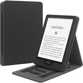 Flip Case for Kindle Paperwhite 5th/6th/7th/10th Generation (2012-2018 Release, Model EY21 & DP75SDI & PQ94WIF), Two Hand Straps and Vertical Multi-Viewing Stand Cover with Auto Wake/Sleep Navy Blue