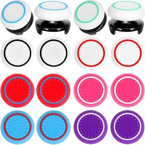 PS5 Controller Accessories PS4 Controller Grips Thumbstick Grips with 2 Pairs 9.9mm High Rise Joystick Grips and 16 Pieces Thumb Caps Compatible with Playstation 4 and Playstation 5 Controller-2T-B1
