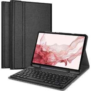ProCase Galaxy Tab S8 / Tab S7 11 inch Keyboard Case SM-X700 X706 SM-T870 T875 T878, Slim Lightweight Protective Cover with Magnetically Detachable Wireless Keyboard -Black