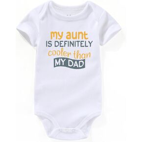My Aunt Is Cooler Than My Dad Baby Clothes Aunties Bestie Baby Outfits Girl Boy Rompers Baby Bodysuits Gifts