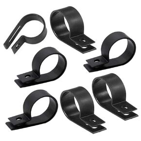 50 Pieces 3/4 Inch (19.4mm) Nylon R-Type Cable Clips Wire Clamp R-Type Cable Clamp R-Shaped Cord Organizer Clips Nylon Wire Cord Clip Fixer for 3/4 Inch Outer Diameter Wire or Tube, Black