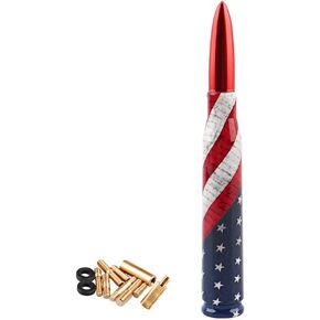 for Jeep Gladiator Antenna, 5.5 Inch Car Radio Antenna Replacement Car Wash-Proof Radio Antenna American Flag Design Antenna Compatible with Jeep Wrangler JK JL JT 2007-2023