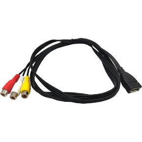 كابل USB إلى 3RCA، Haokiang 5 أقدام/1.5 متر USB 2.0 أنثى إلى 3 RCA أنثى جاك مقسم الصوت والفيديو AV كابل سلك محول مركب (USB F/3RCA F) in Kuwait