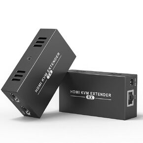 HDMI KVM USB Extender Over Cat6 Cat5e Cat7 Cable Up to 50m(165ft) Transmission,1080p HD,with 2 USB2.0 Ports Remote Control Keyboard &Mouse Signals