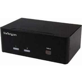 StarTech.com 2 Port VGA KVM Switch - Dual VGA - Hot-key & Audio Support - 1920x1200 KVM Switch - KVM Video Switch (SV231DVGAU2A),Black