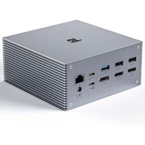 Tiergrade USB C Docking Station with Dual 4K HDMI,DP, 6 USB Ports, SD/TF Card Slot, 60W USB-C PD Charging Dock, Triple Display for Windows USB C 3.1 Gen 2 Systems, Extended Display NOT for Mac OS