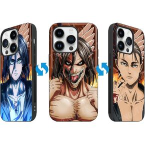 3D iPh 14 Pro Max Strong Magnetic Case Anime Motion Phone Case Shockproof Soft TPU Anti-Scratch Non-Slip Japanese Manga Case for iPh 14 Pro Max MagSafe