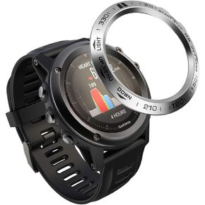 Bezel Ring Compatible for Garmin Fenix 3/Fenix 3 HR Bezel Loop Adhesive Cover Anti Scratch Stainless Steel Metal Bezel Styling Frame Circle Protective Case Cover for Garmin Fenix 3/Fenix 3 HR